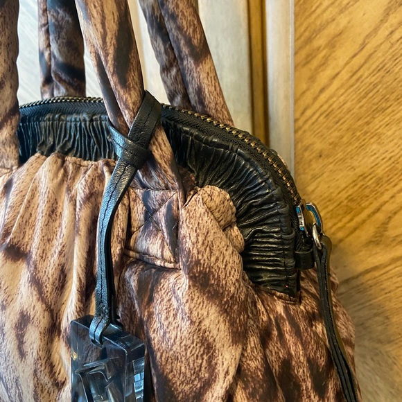 Furla Bags Furla Animal Print Puffer Leather Shoulder Bag Poshmark